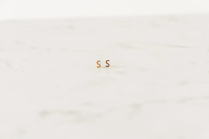 Michelle McDowell - Luxe Initial Earrings - Gold