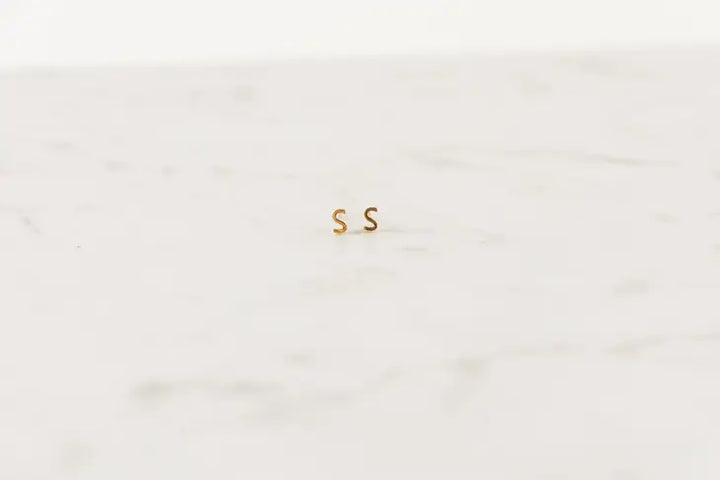 Michelle McDowell - Luxe Initial Earrings - Gold