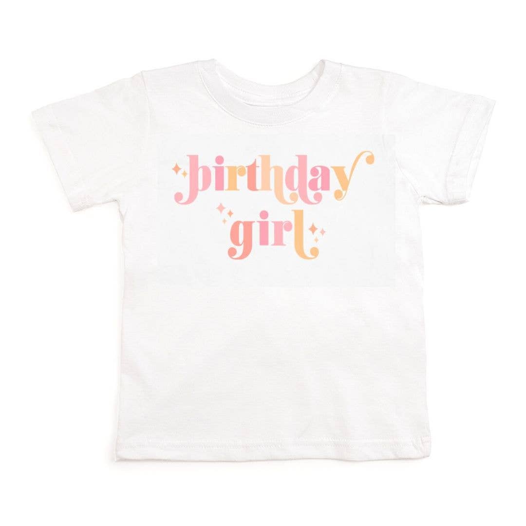 Sweet Wink - Birthday Girl Blush Short Sleeve Shirt - Kids Birthday Tee