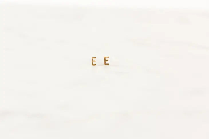 Michelle McDowell - Luxe Initial Earrings - Gold