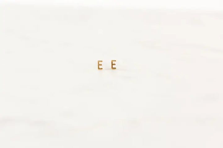 Michelle McDowell - Luxe Initial Earrings - Gold