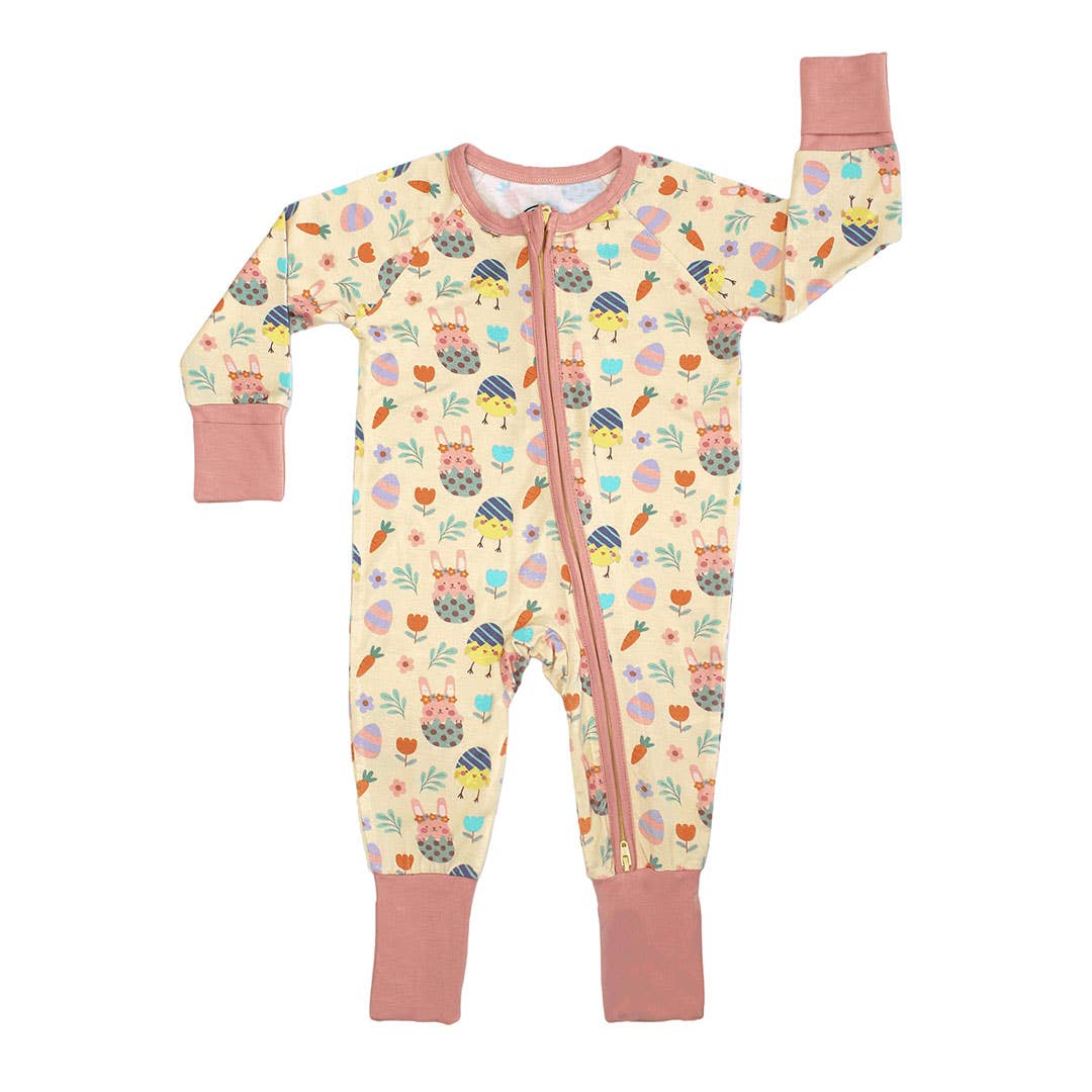 Emerson and Friends - Easter Bamboo Baby Pajama - Egg Hunt, Convertible