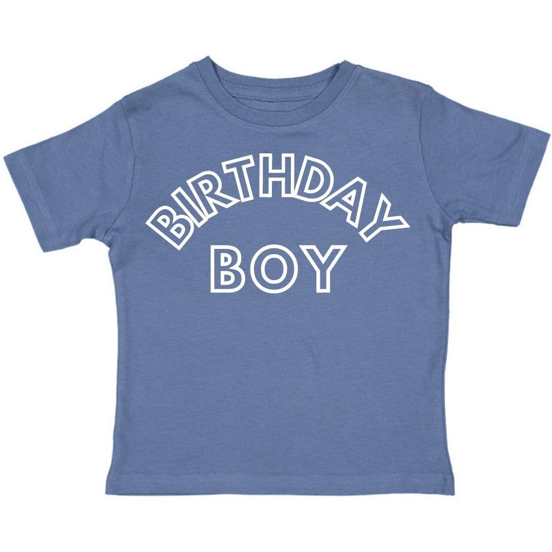 Sweet Wink - Birthday Boy Short Sleeve Shirt - Indigo - Kids Birthday Tee